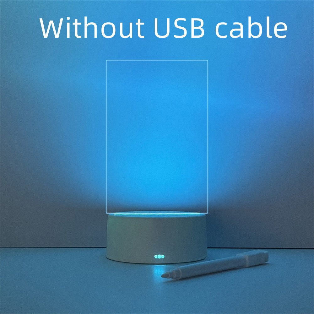 “Acrylic LED Night Lamp with Writable Message Board & Calendar – USB Powered” BEST GIFT ITEM